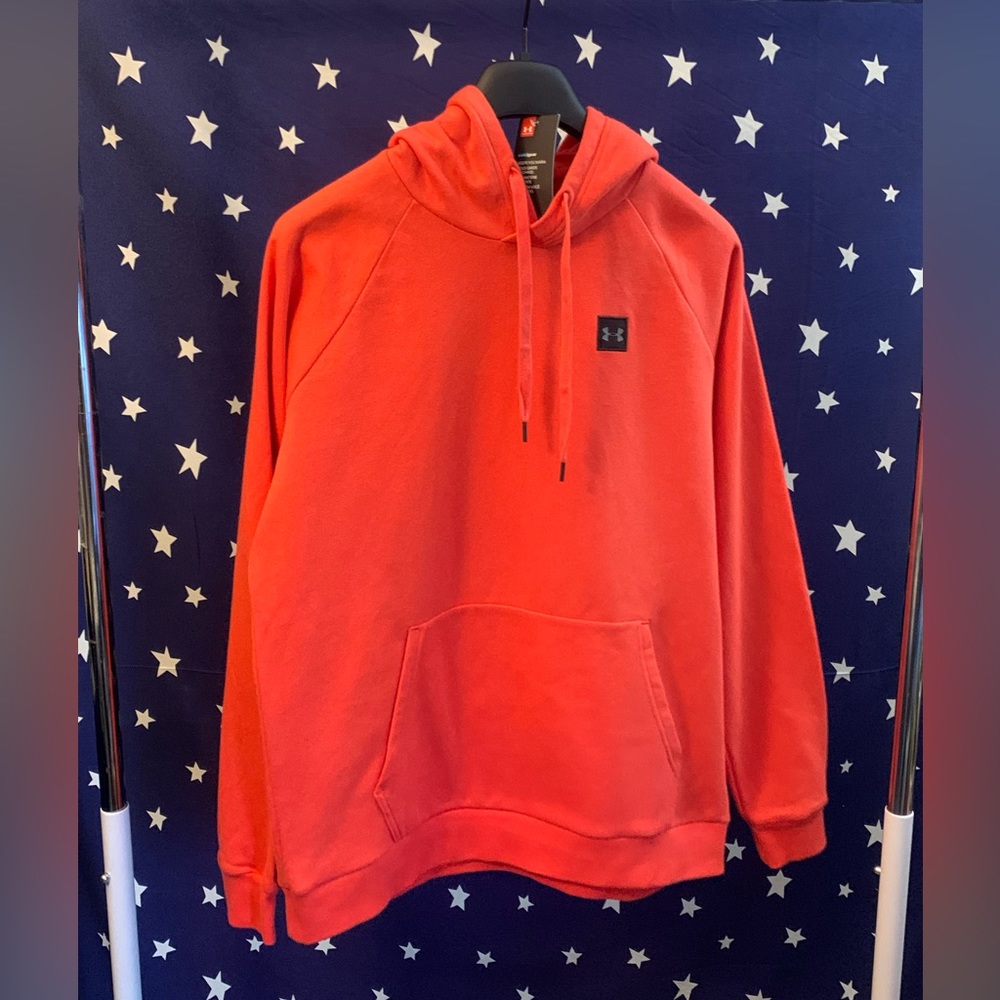 UNDER ARMOUR Mens Coral Logo Graphic Long Sleeve Cotton Pullover Sweater XL